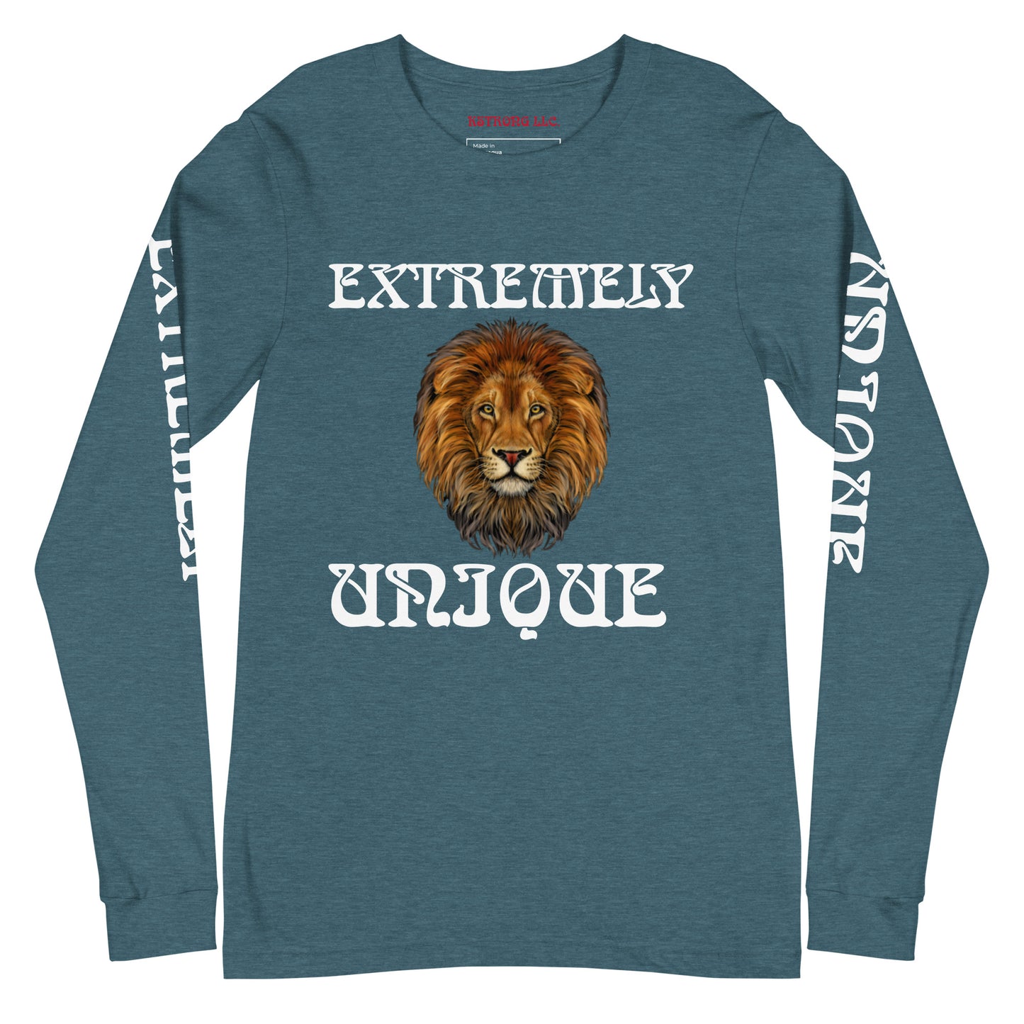 “EXTREMELY UNIQUE”Unisex Long Sleeve Tee W/White Font