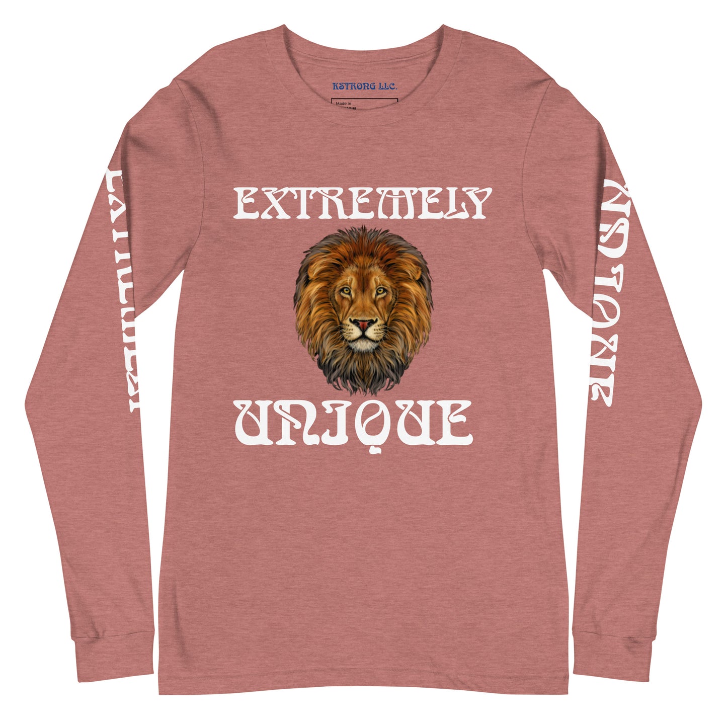 “EXTREMELY UNIQUE”Unisex Long Sleeve Tee W/White Font