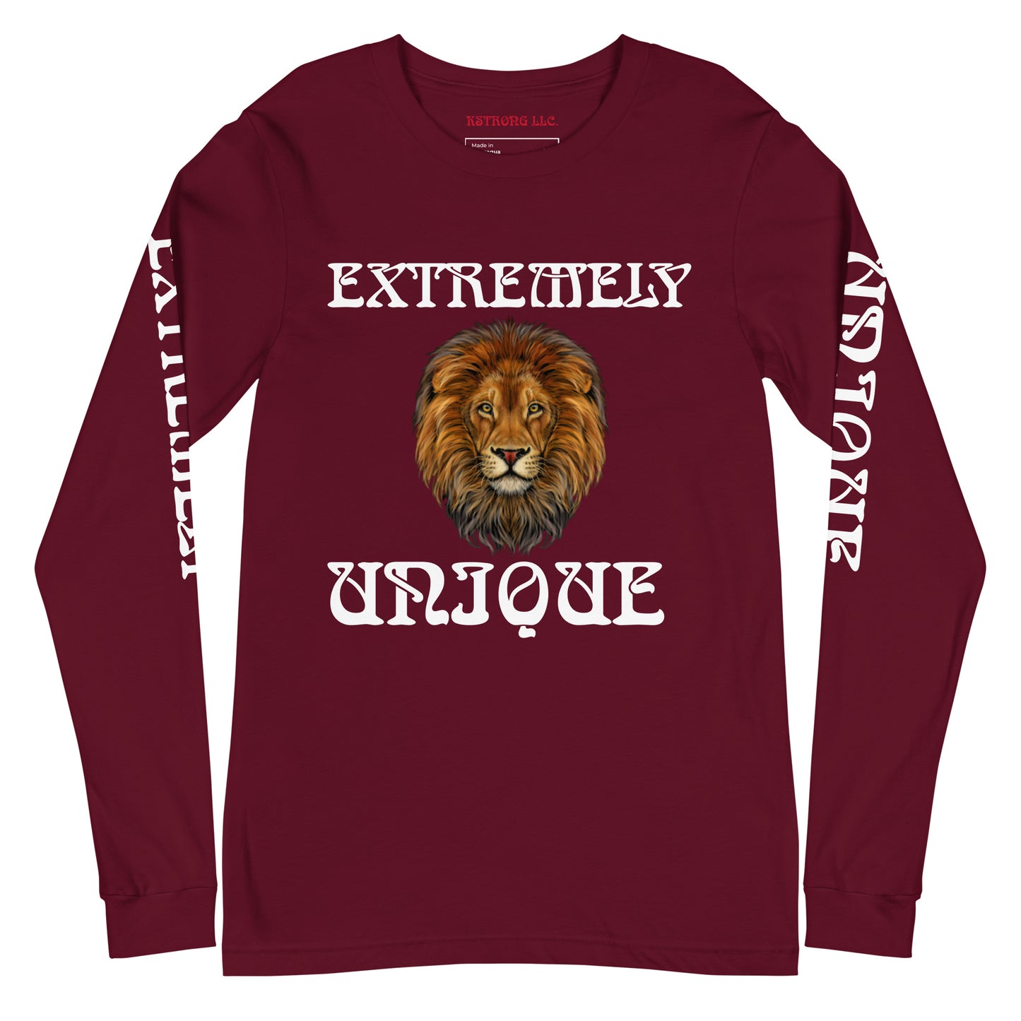 “EXTREMELY UNIQUE”Unisex Long Sleeve Tee W/White Font