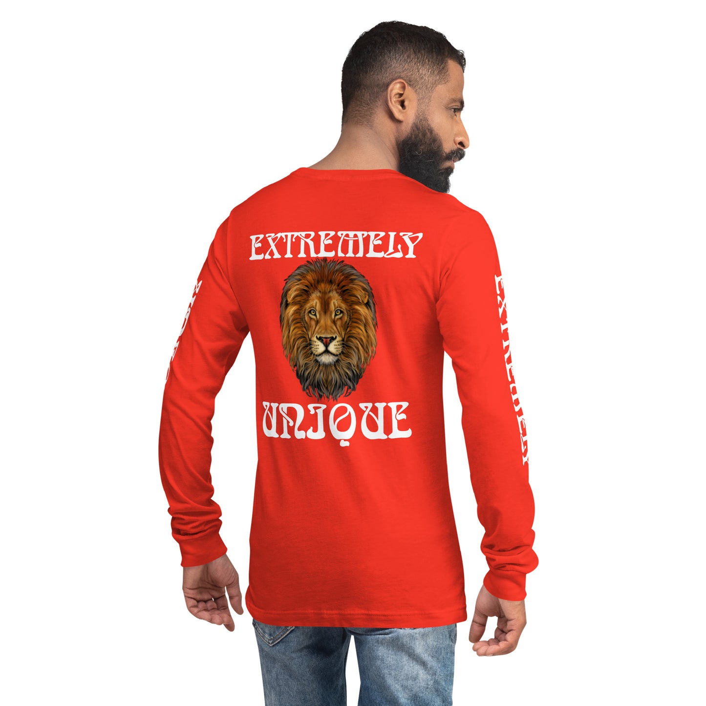 “EXTREMELY UNIQUE”Unisex Long Sleeve Tee W/White Font