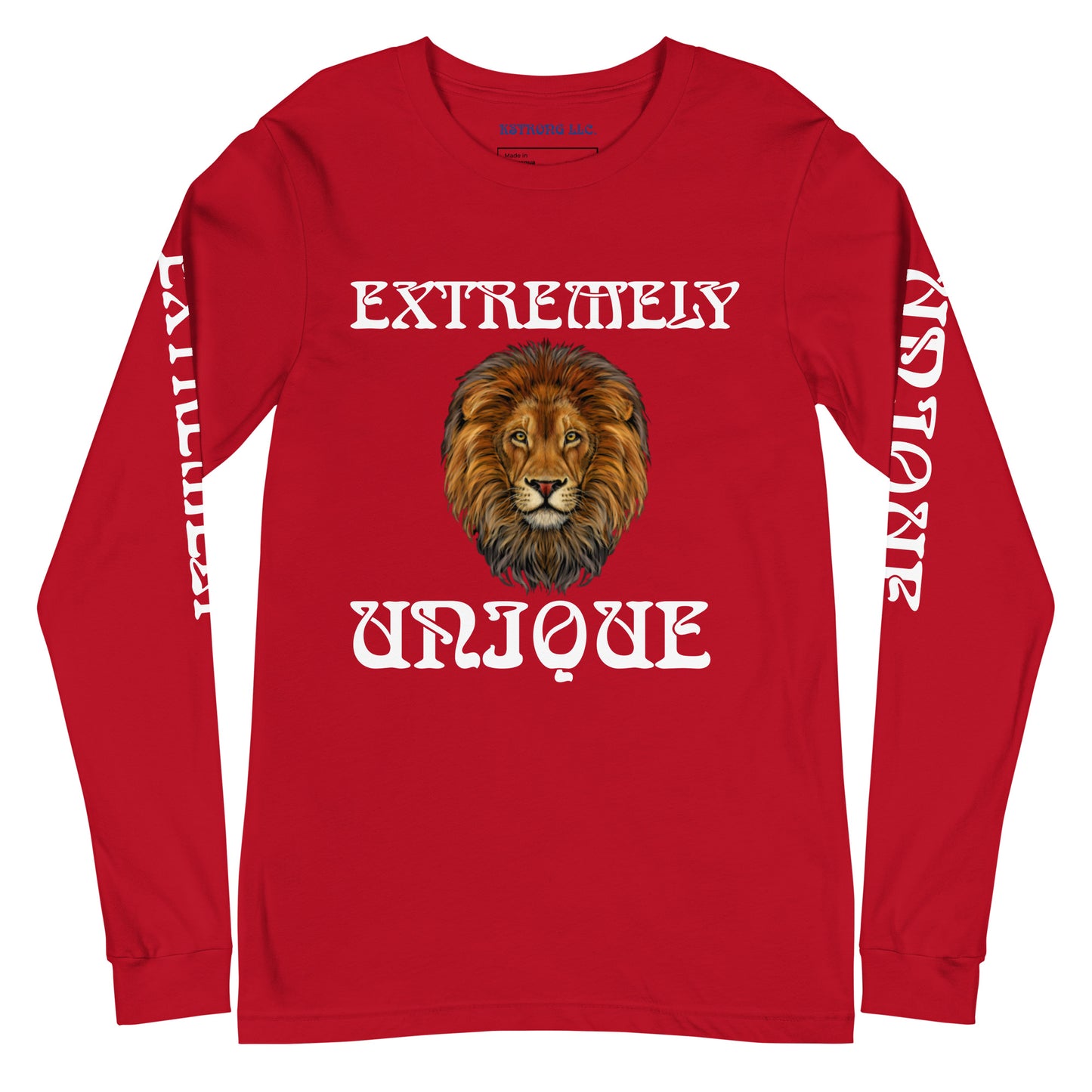 “EXTREMELY UNIQUE”Unisex Long Sleeve Tee W/White Font