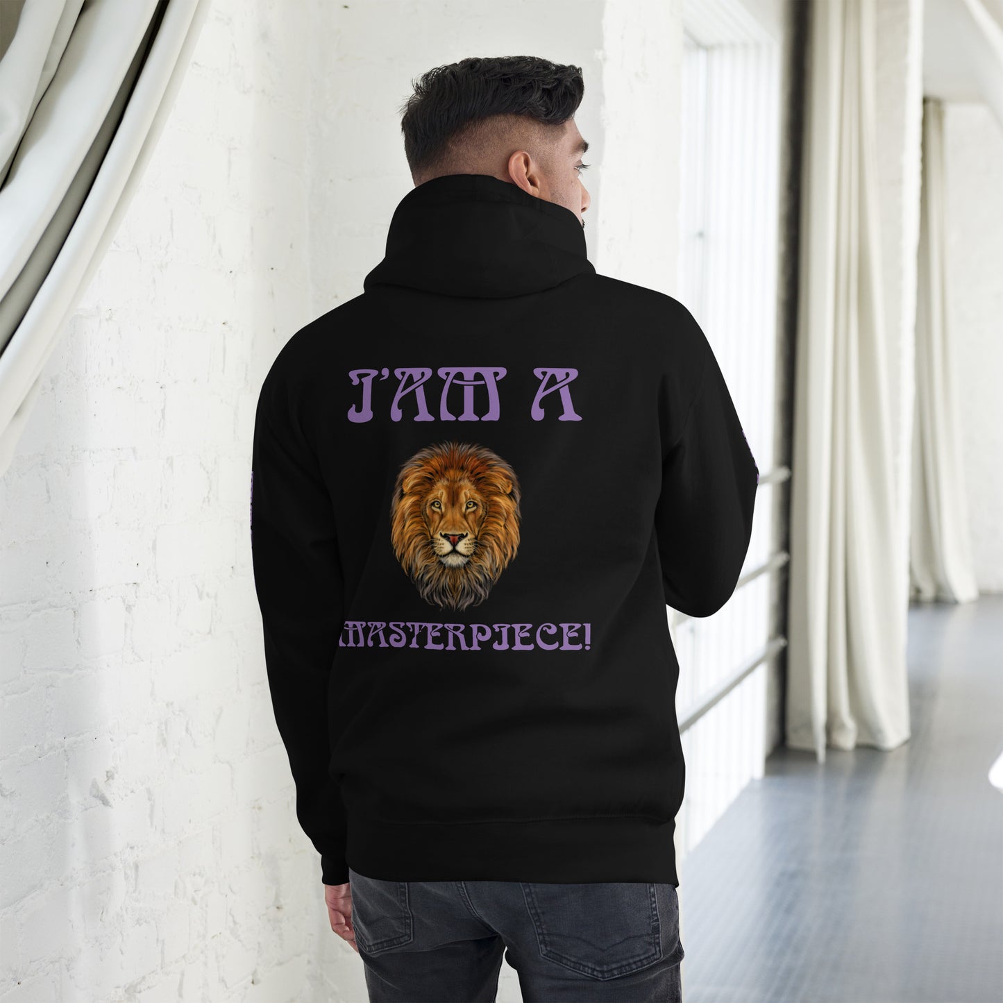 “I’AM A MASTERPIECE!”Unisex Hoodie W/Purple Font