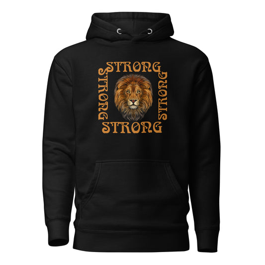 “STRONG”SQUARE Unisex Hoodie W/Bronze Font