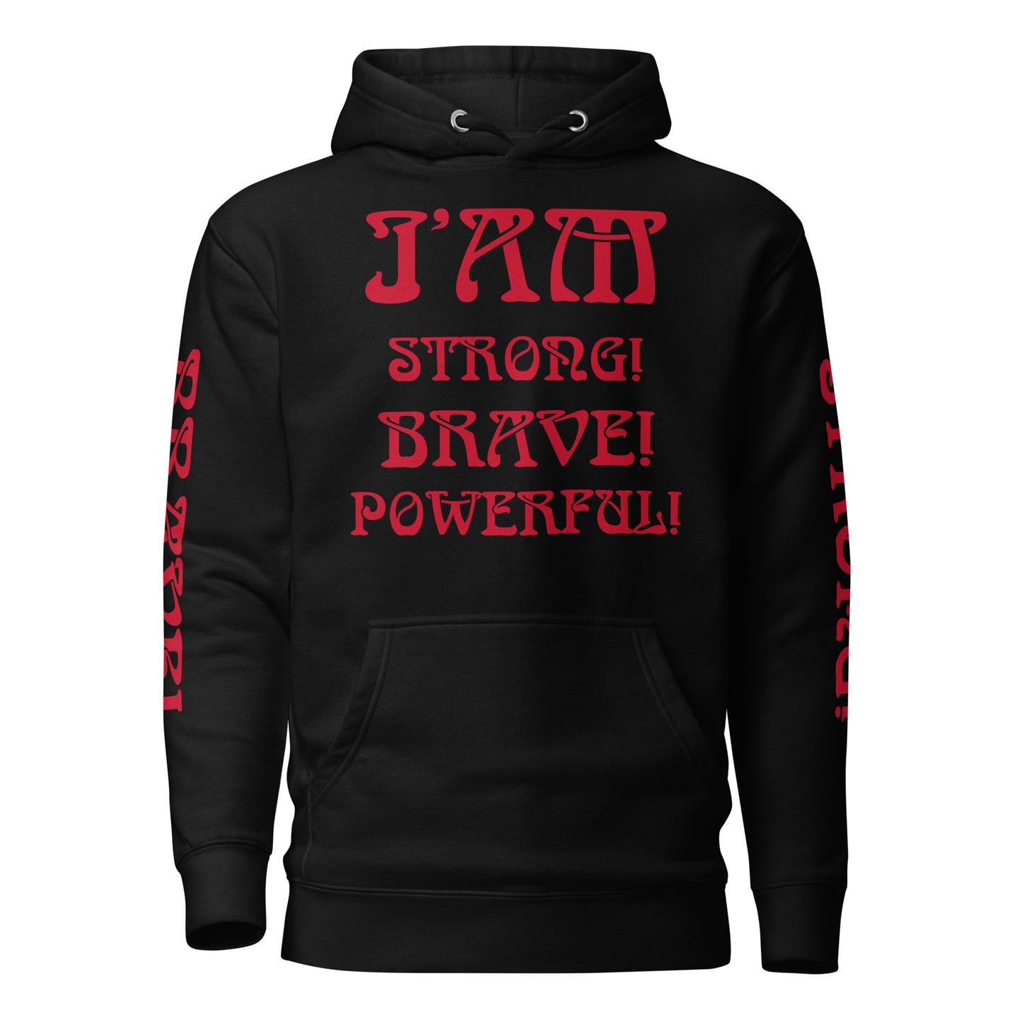 “IAM”Unisex Hoodie W/Red Font