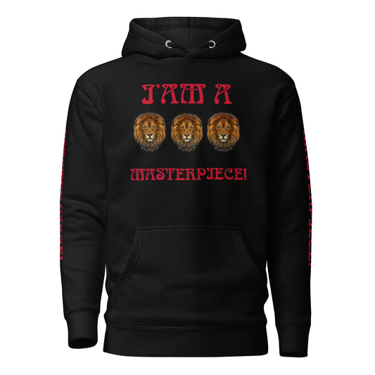 “I’AM A MASTERPIECE!”Unisex Hoodie W/Red Font