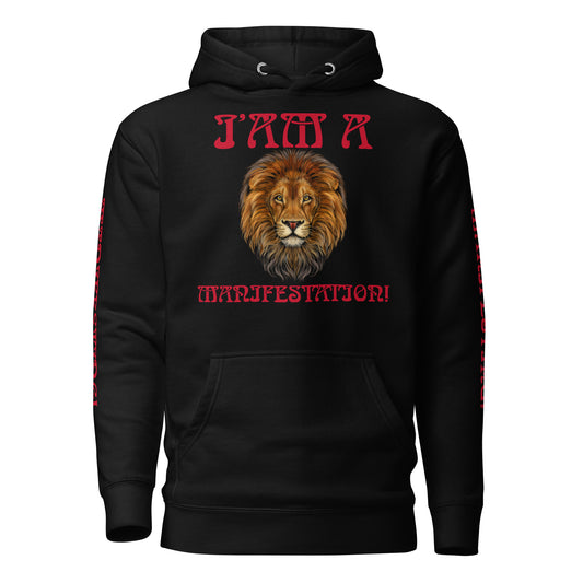 “I’AM A MANIFESTATION!Unisex Hoodie W/Red Font