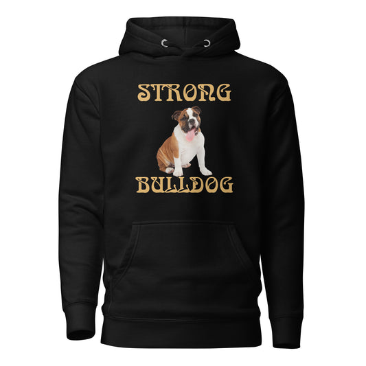 “STRONG BULLDOG”Unisex Hoodie W/Fawn Font