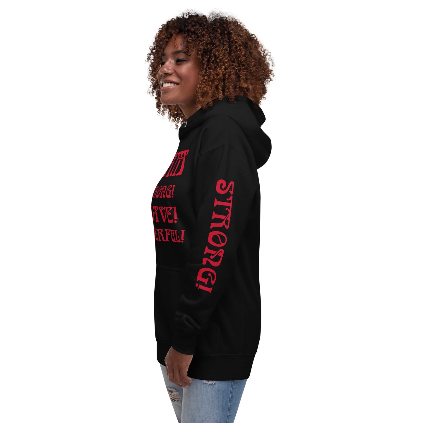 “IAM”Unisex Hoodie W/Red Font