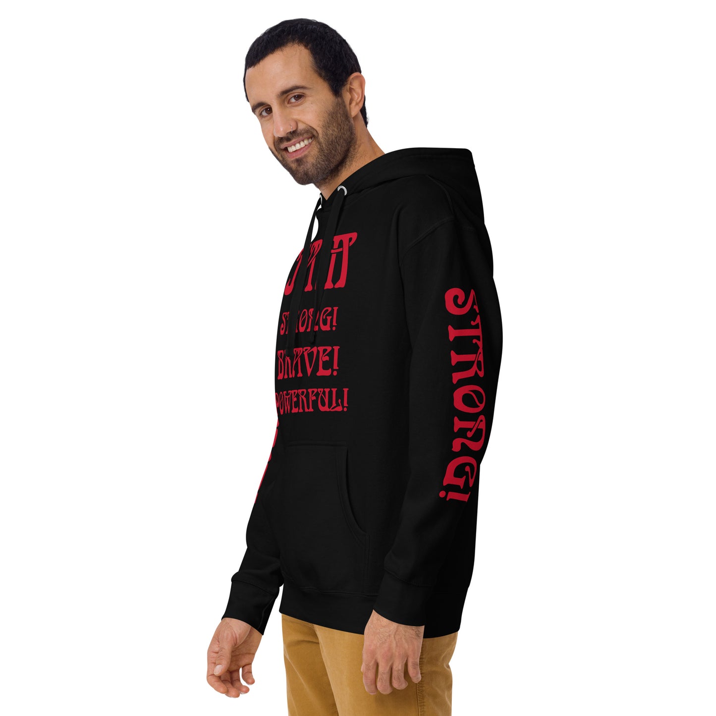 “IAM”Unisex Hoodie W/Red Font