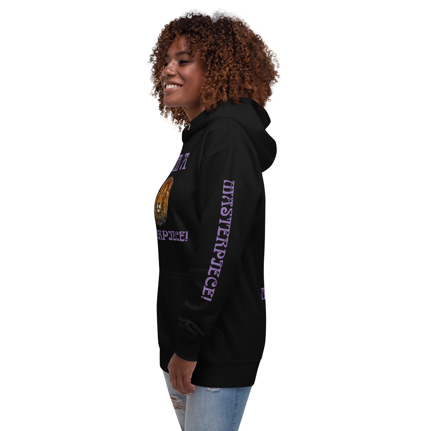 “I’AM A MASTERPIECE!”Unisex Hoodie W/Purple Font