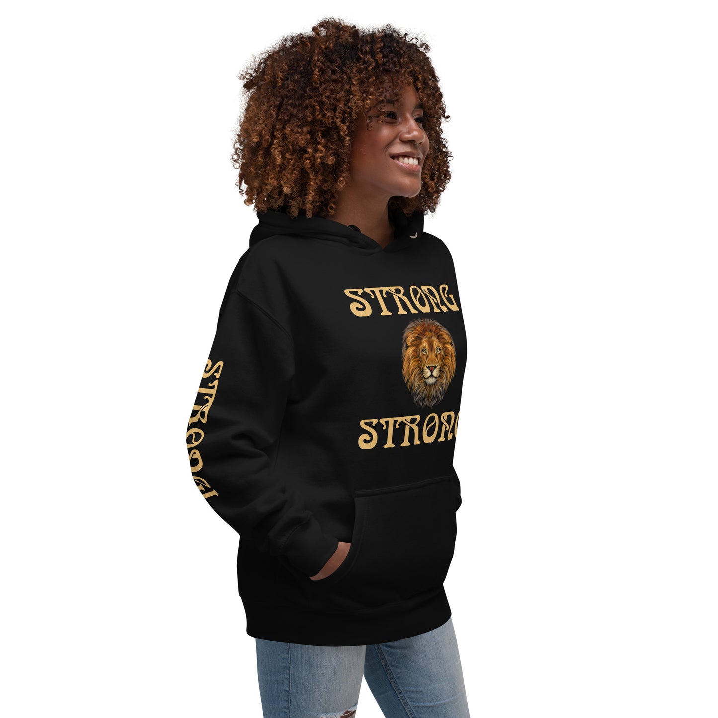 “STRONG”Unisex Hoodie W/Fawn Font