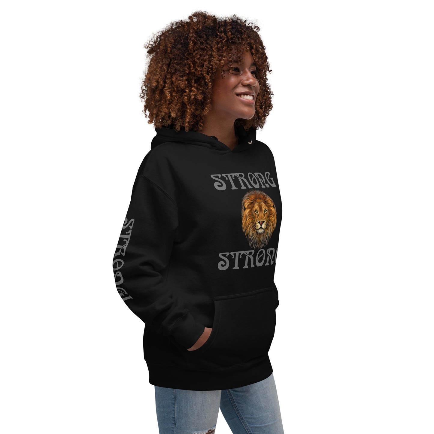 “IAM STRONG”Unisex Hoodie W/Grey Font