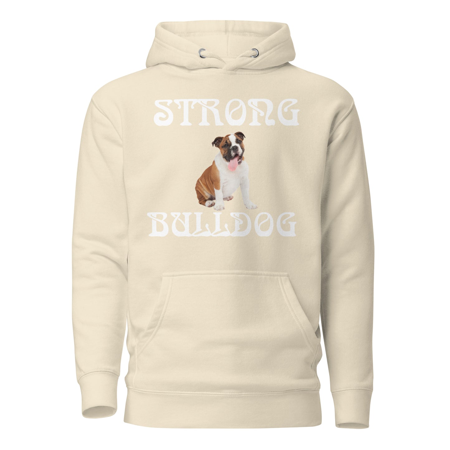 “STRONG BULLDOG”Unisex Hoodie W/White Font