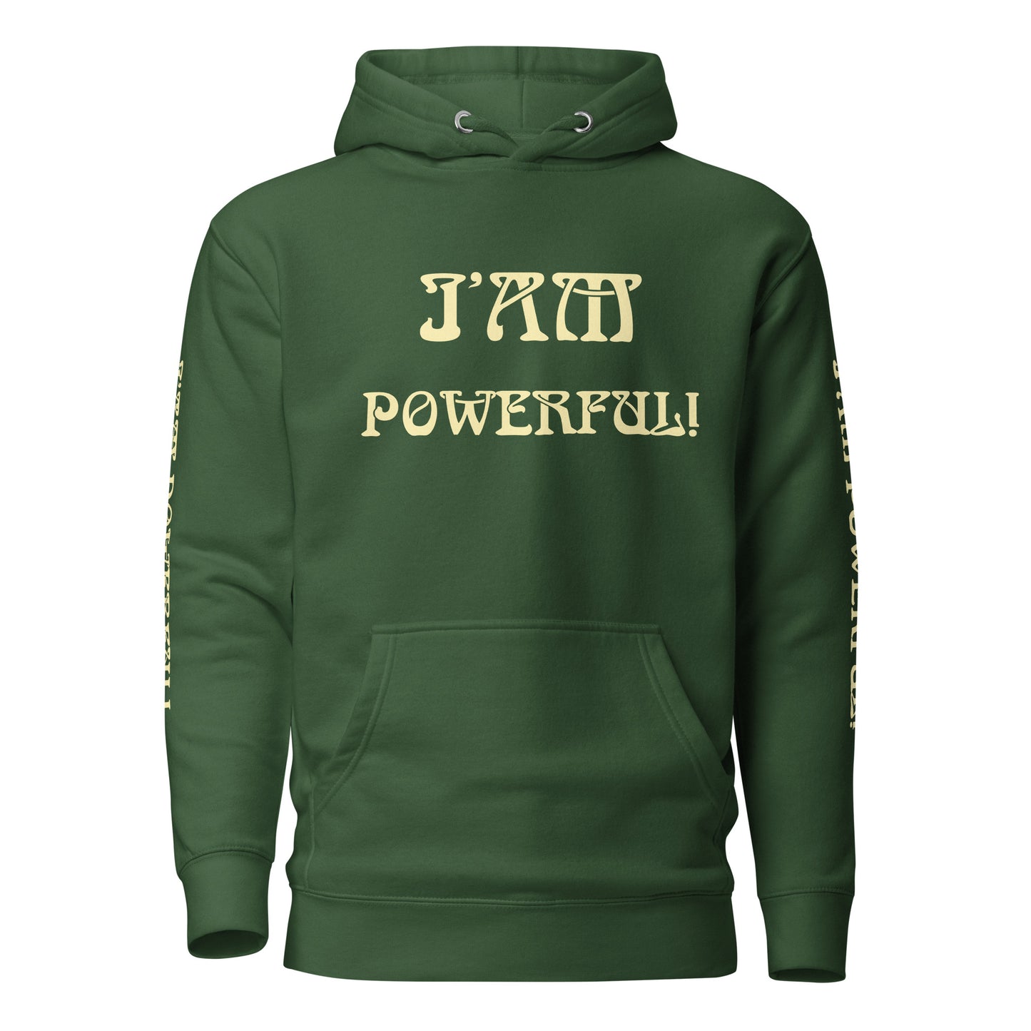 “I’AM POWERFUL!”Unisex Hoodie W/Banana Font