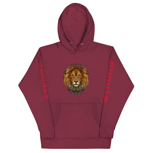 Unisex LION HOODIE W/RED FONT