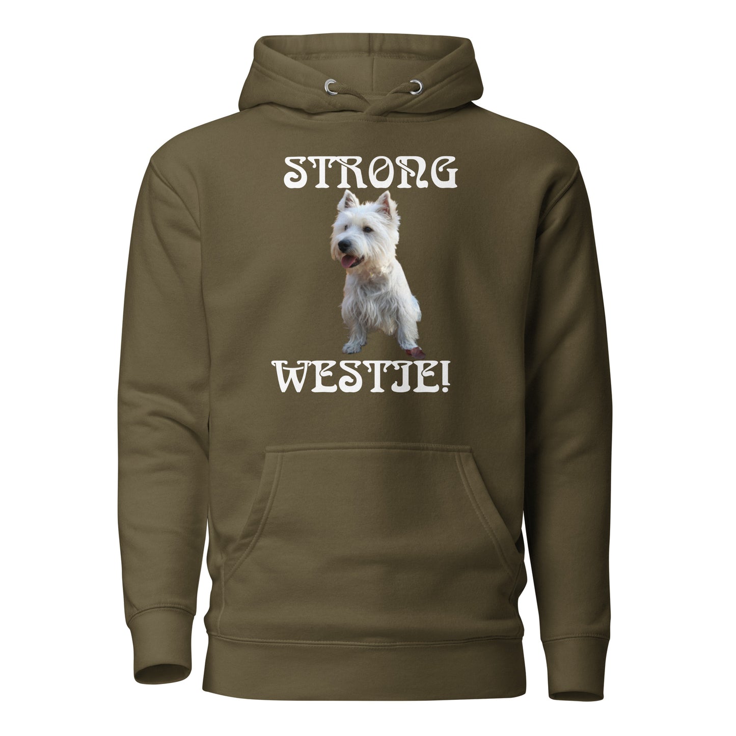 “STRONG WESTIE”Unisex Hoodie W/White Font