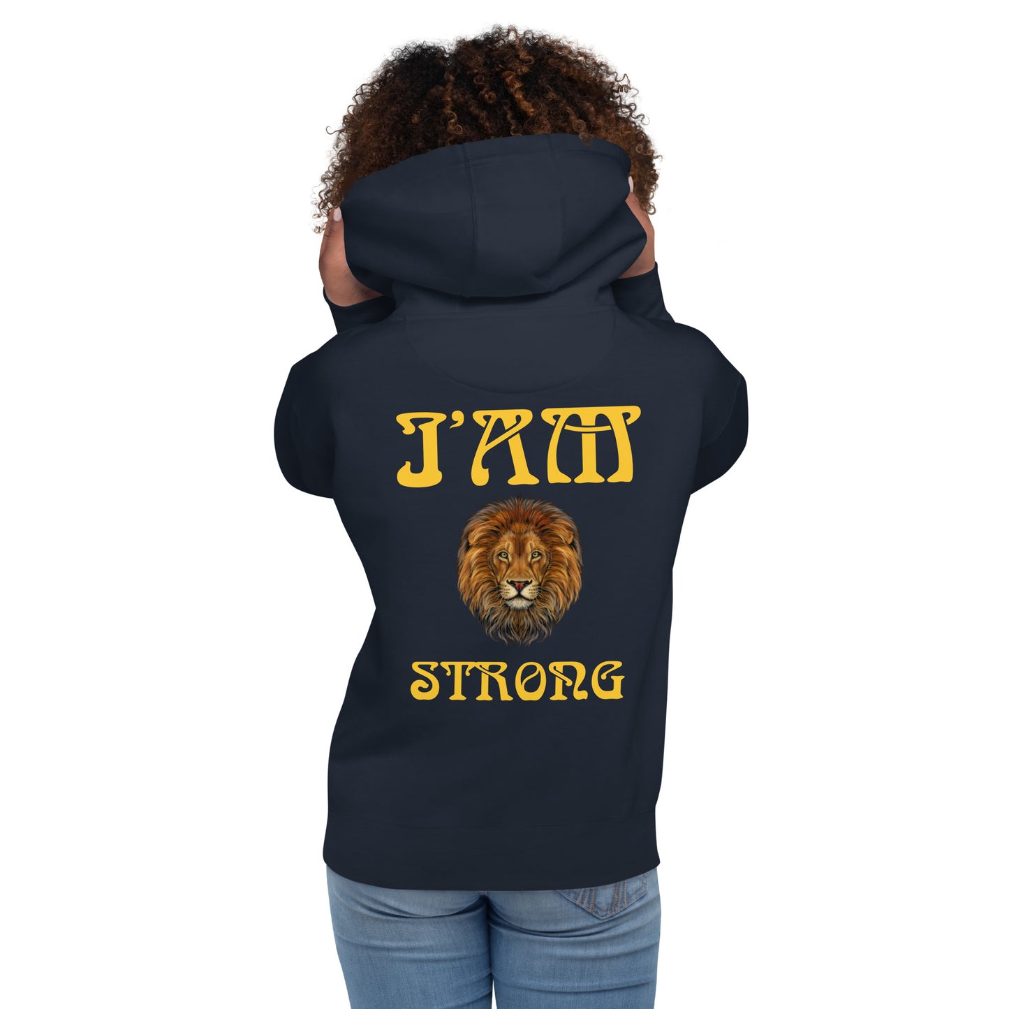 “IAM STRONG”Unisex Hoodie W/Yellow Font