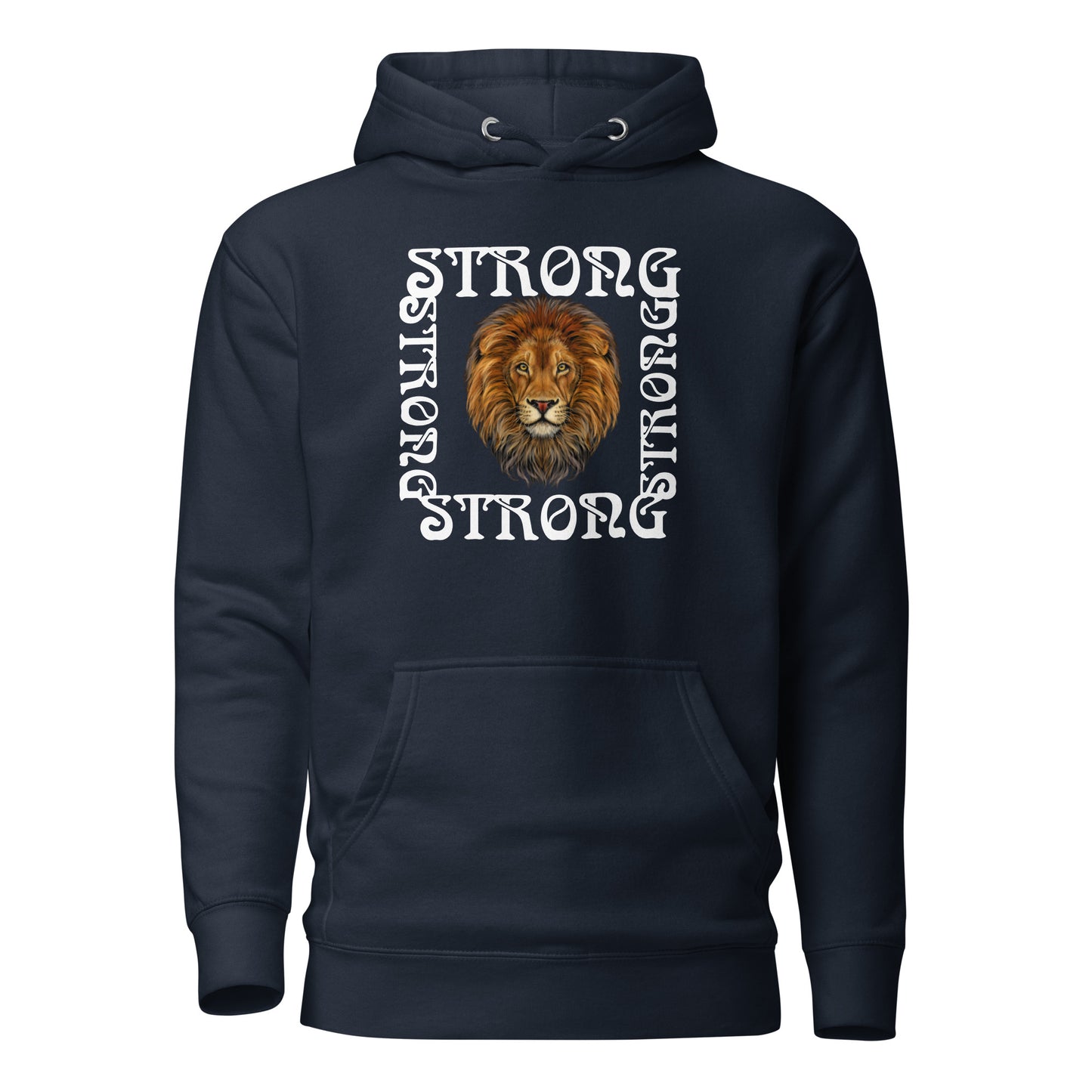 “STRONG”SQUARE Unisex Hoodie W/White Font