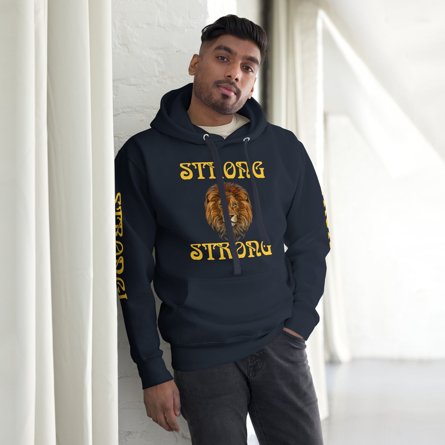 “IAM STRONG”Unisex Hoodie W/Yellow Font