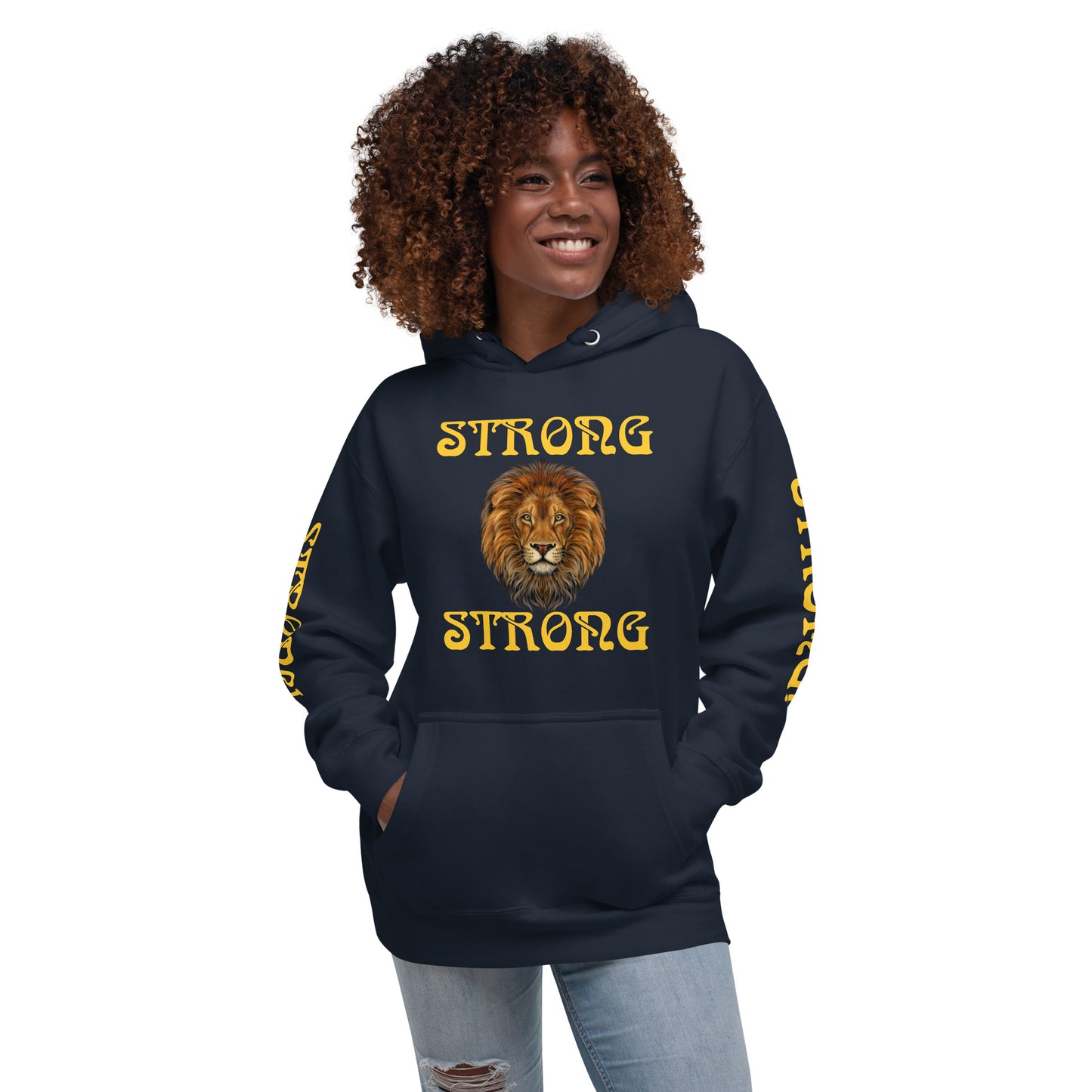 “IAM STRONG”Unisex Hoodie W/Yellow Font