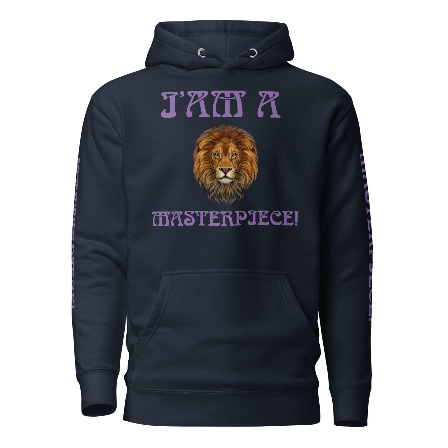 “I’AM A MASTERPIECE!”Unisex Hoodie W/Purple Font