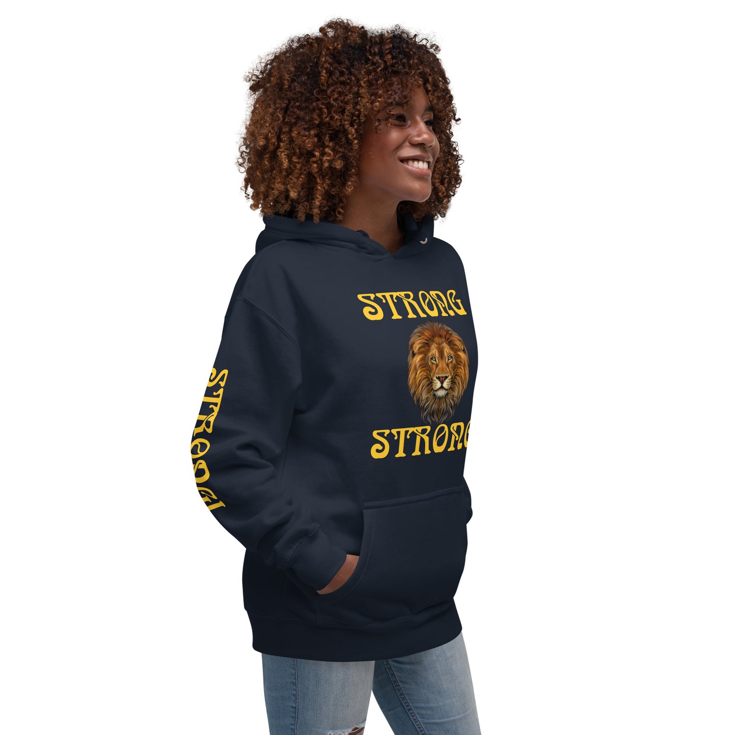 “IAM STRONG”Unisex Hoodie W/Yellow Font