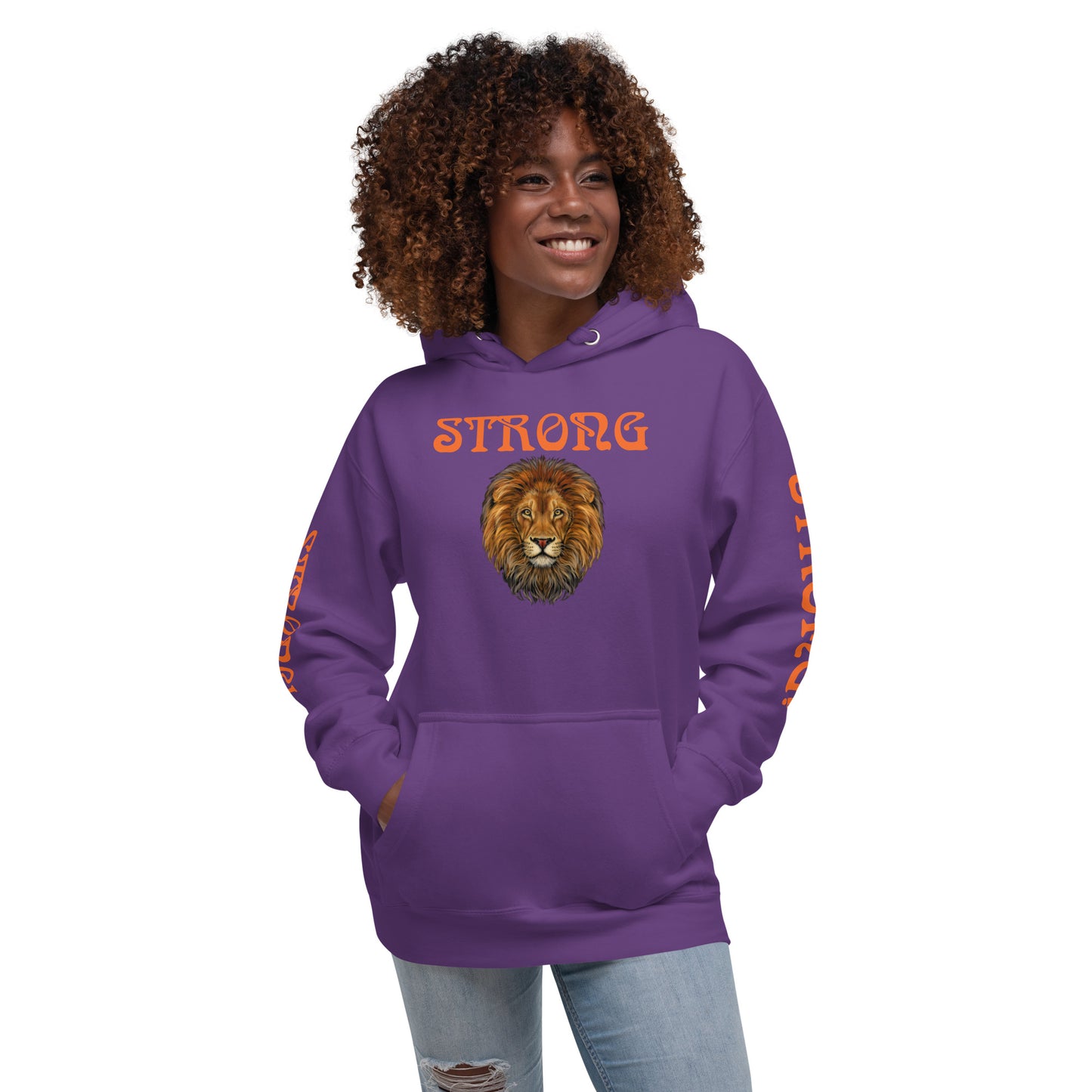 “STRONG”Unisex Hoodie W/Orange Font