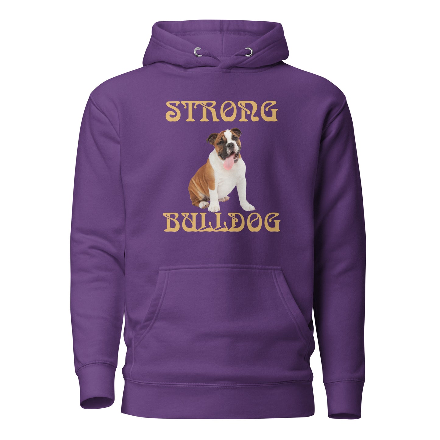 “STRONG BULLDOG”Unisex Hoodie W/Fawn Font