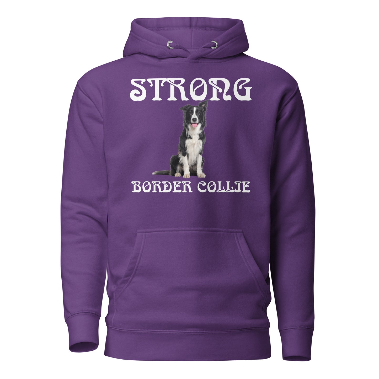 “STRONG BORDER COLLIE”Unisex Hoodie W/White Font