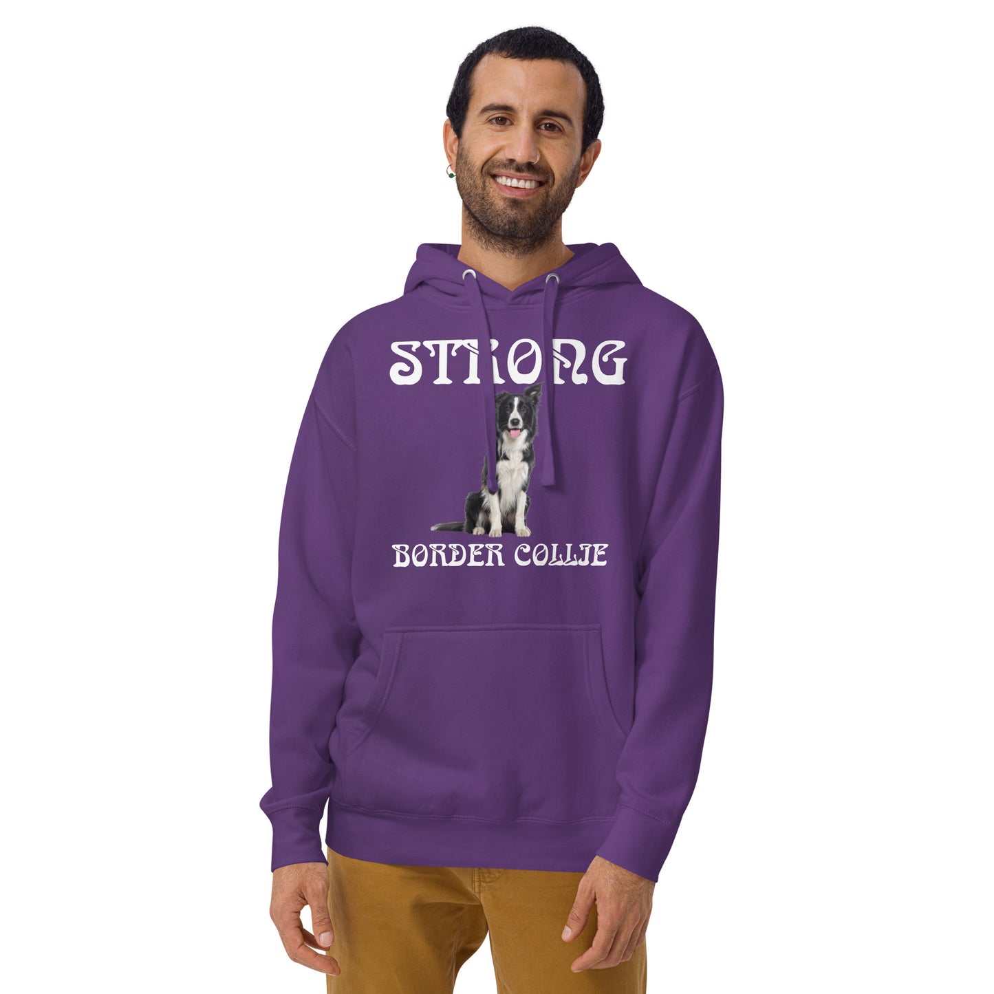 “STRONG BORDER COLLIE”Unisex Hoodie W/White Font