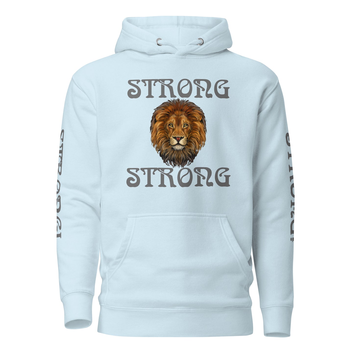 “IAM STRONG”Unisex Hoodie W/Grey Font