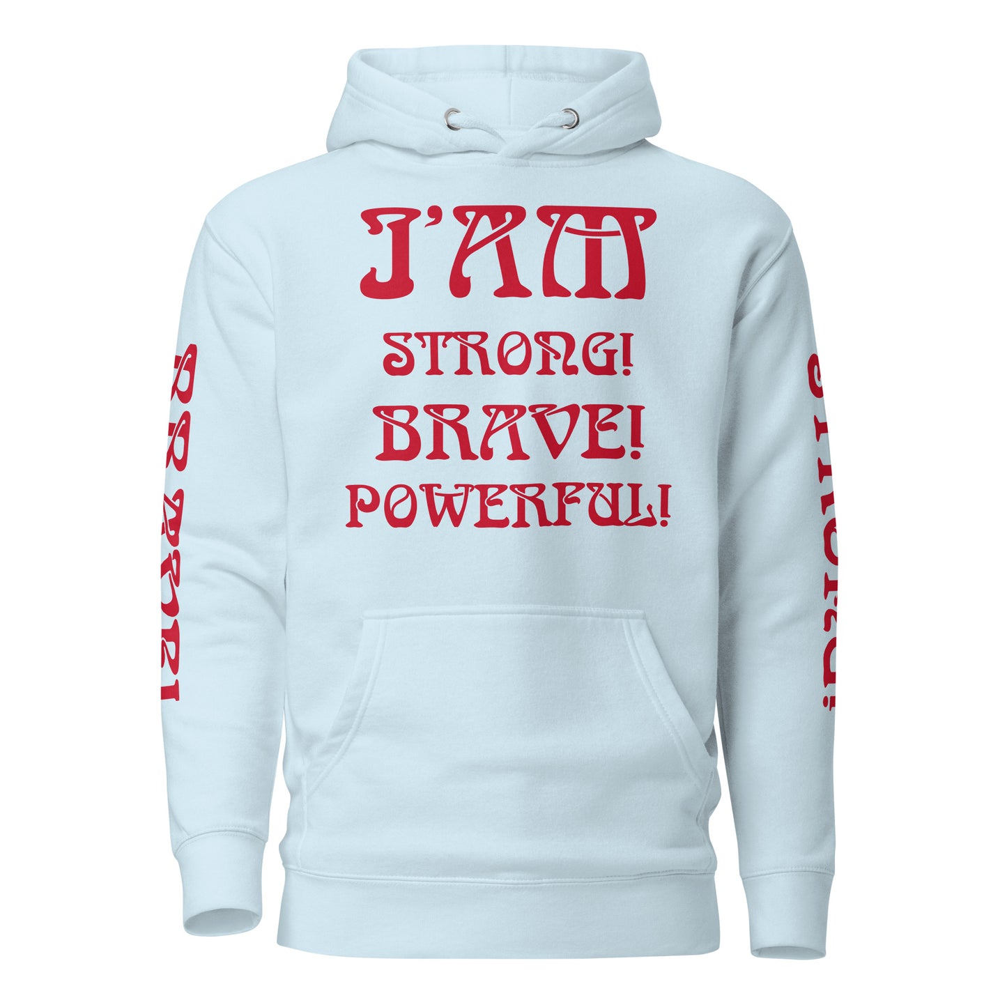 “IAM”Unisex Hoodie W/Red Font