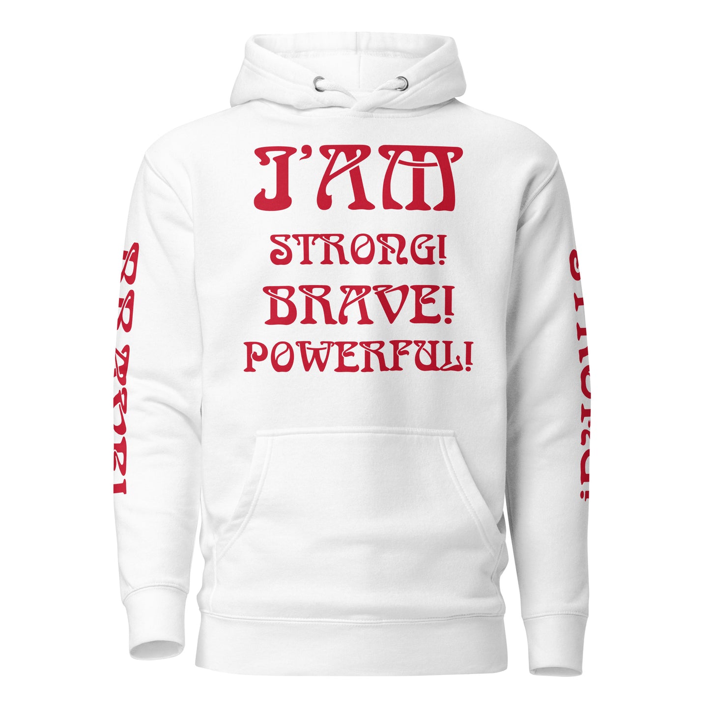 “IAM”Unisex Hoodie W/Red Font