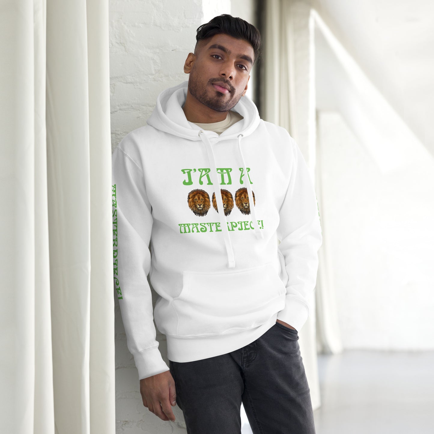 “I’AM A MASTERPIECE!”Unisex Hoodie W/Green Font