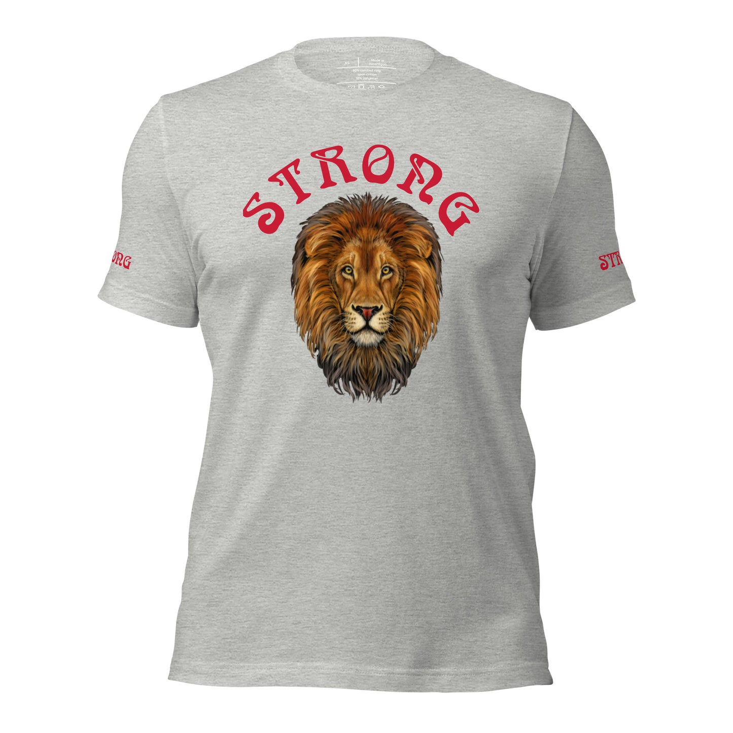 “STRONG”Men’s T-Shirt W/Red Arch Font