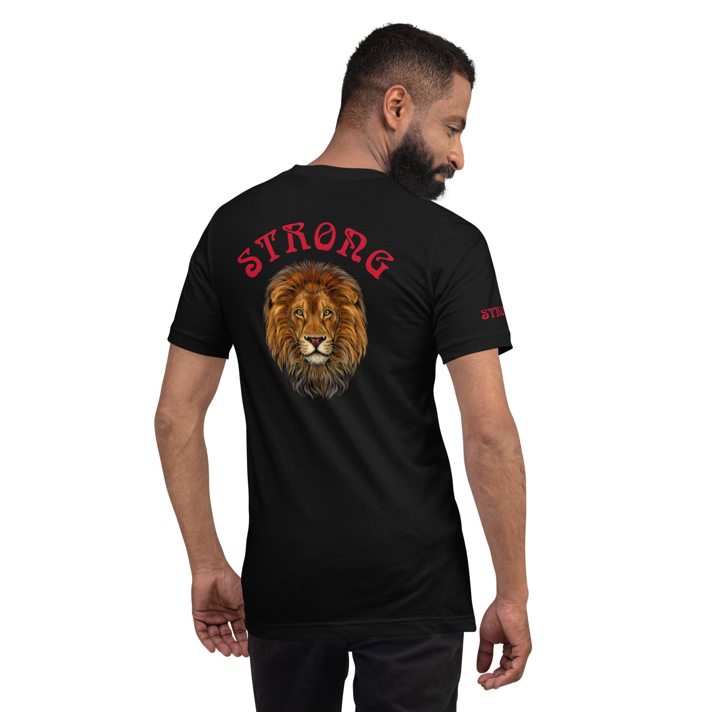 “STRONG”Men’s T-Shirt W/Red Arch Font