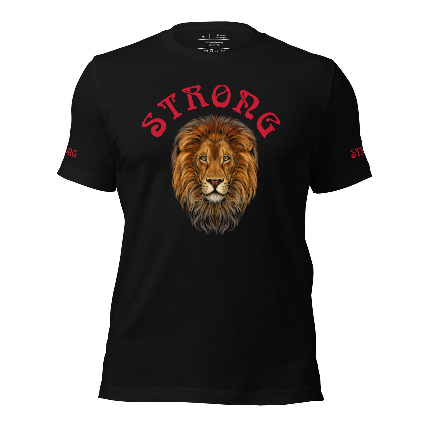 “STRONG”Men’s T-Shirt W/Red Arch Font