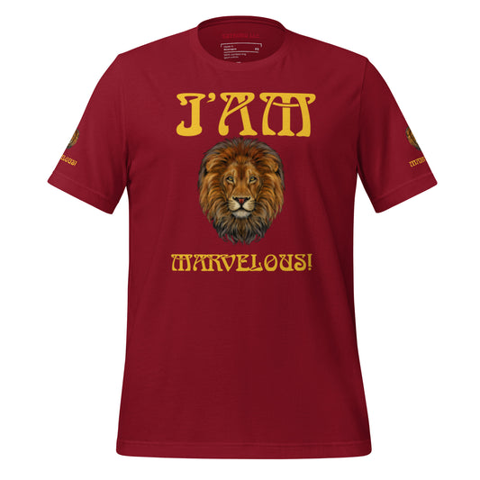 “I’AM MARVELOUS!” Unisex T-Shirt W/Yellow Font