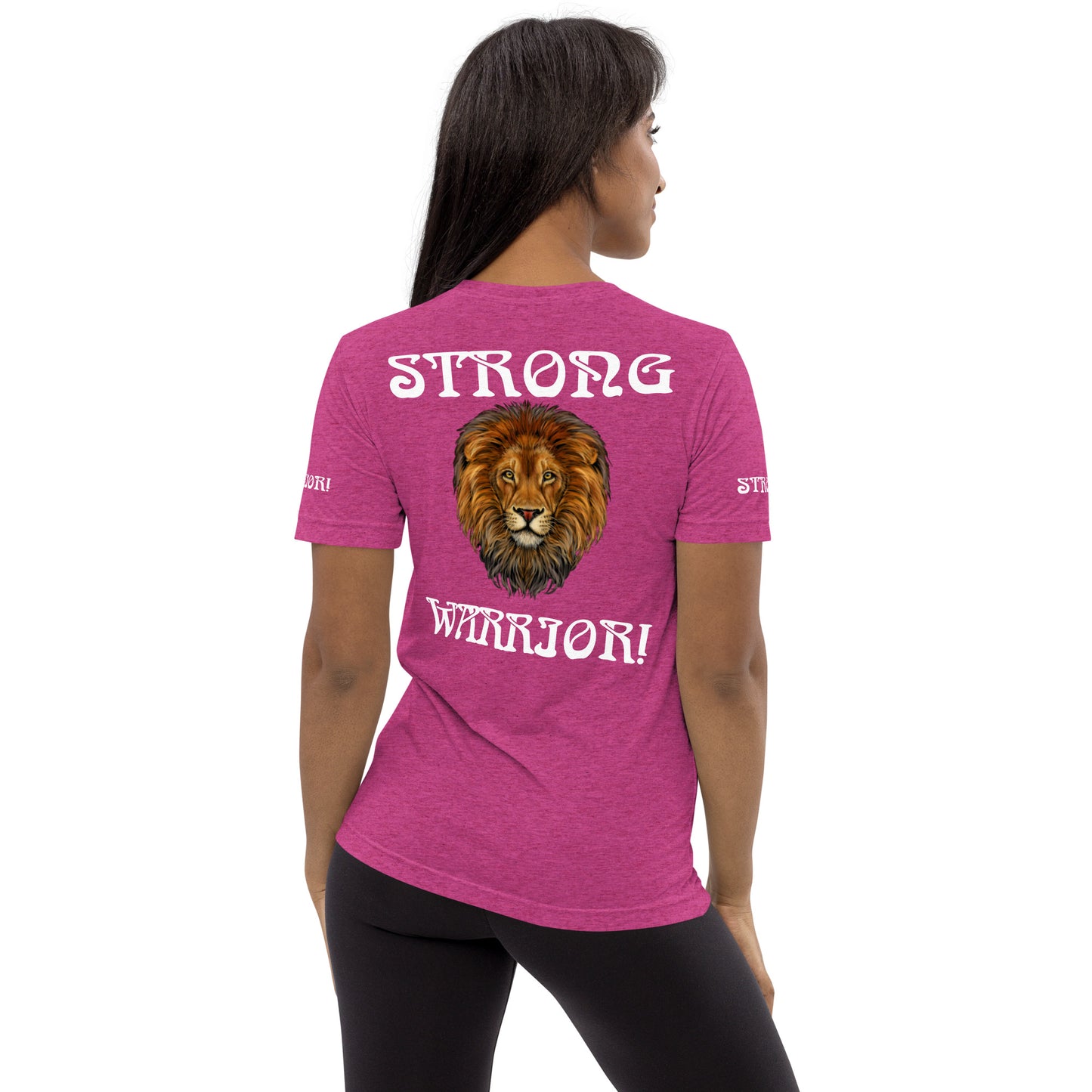 “STRONG WARRIOR!”WOMEN’S TRI-BLEND Short Sleeve T-Shirt W/White Font