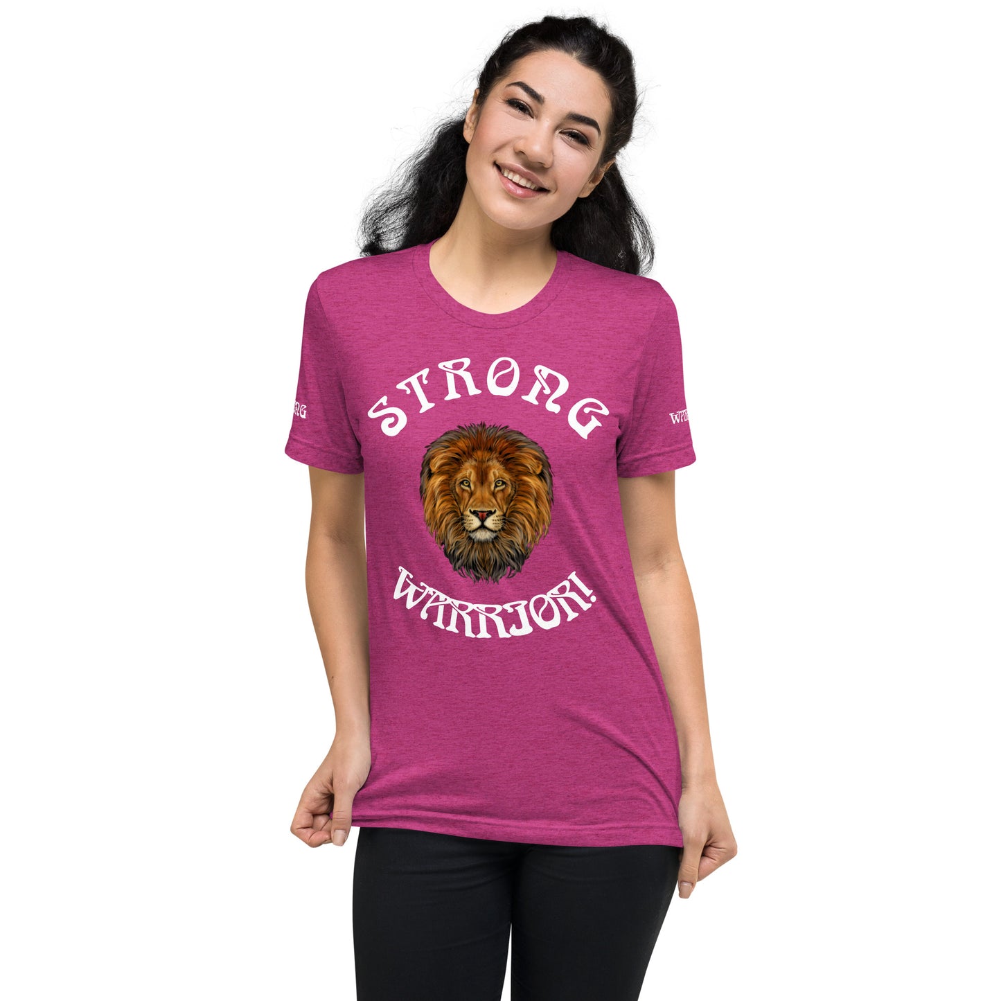 “STRONG WARRIOR!”WOMEN’S TRI-BLEND Short Sleeve T-Shirt W/White Font