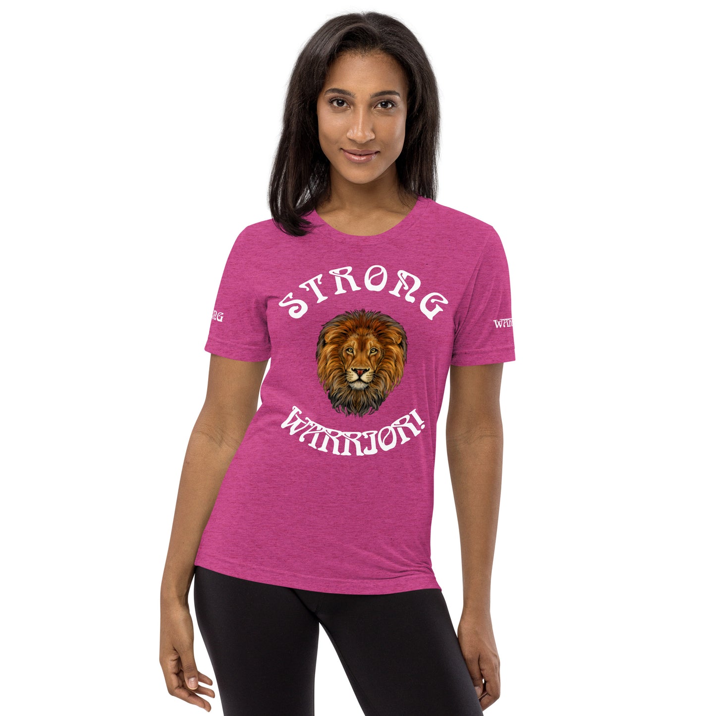 “STRONG WARRIOR!”WOMEN’S TRI-BLEND Short Sleeve T-Shirt W/White Font