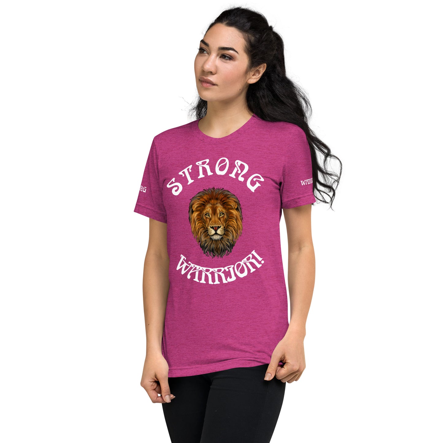 “STRONG WARRIOR!”WOMEN’S TRI-BLEND Short Sleeve T-Shirt W/White Font