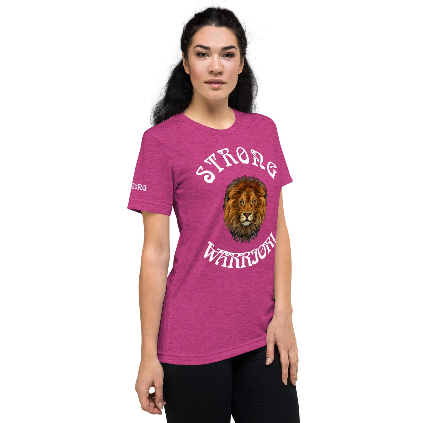 “STRONG WARRIOR!”WOMEN’S TRI-BLEND Short Sleeve T-Shirt W/White Font