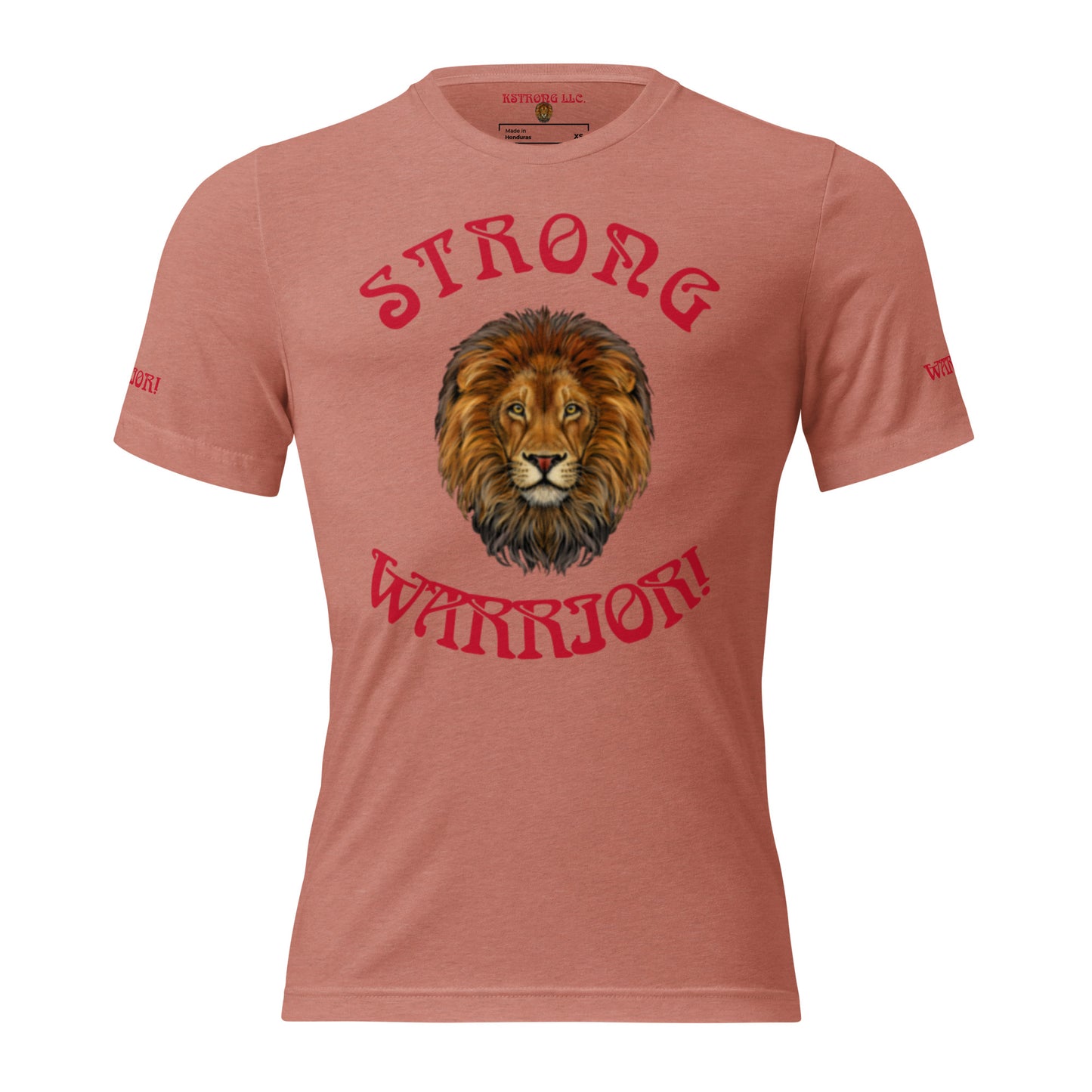 “STRONG WARRIOR!”WOMEN’S TRI-BLEND Short Sleeve T-Shirt W/Red Font