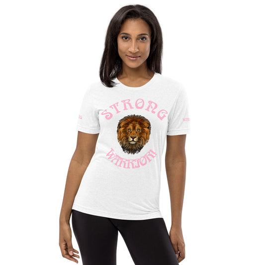 “STRONG WARRIOR!”WOMEN’S TRI-BLEND Short Sleeve T-Shirt W/Cotton Candy Font