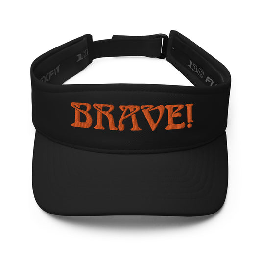 “BRAVE!”Visor W/Orange Font