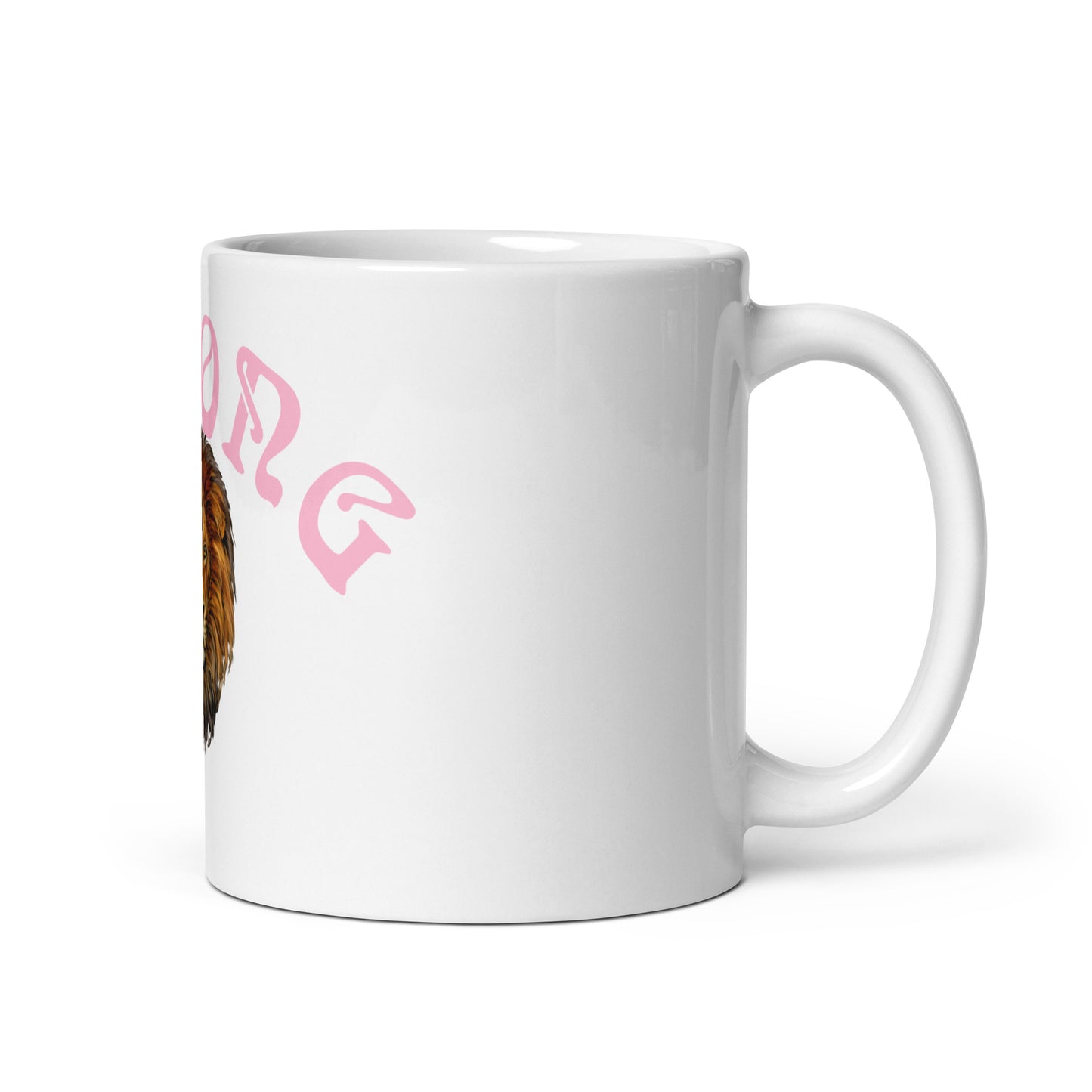 “STRONG”White Glossy Mug W/Arch Cotton Candy Font