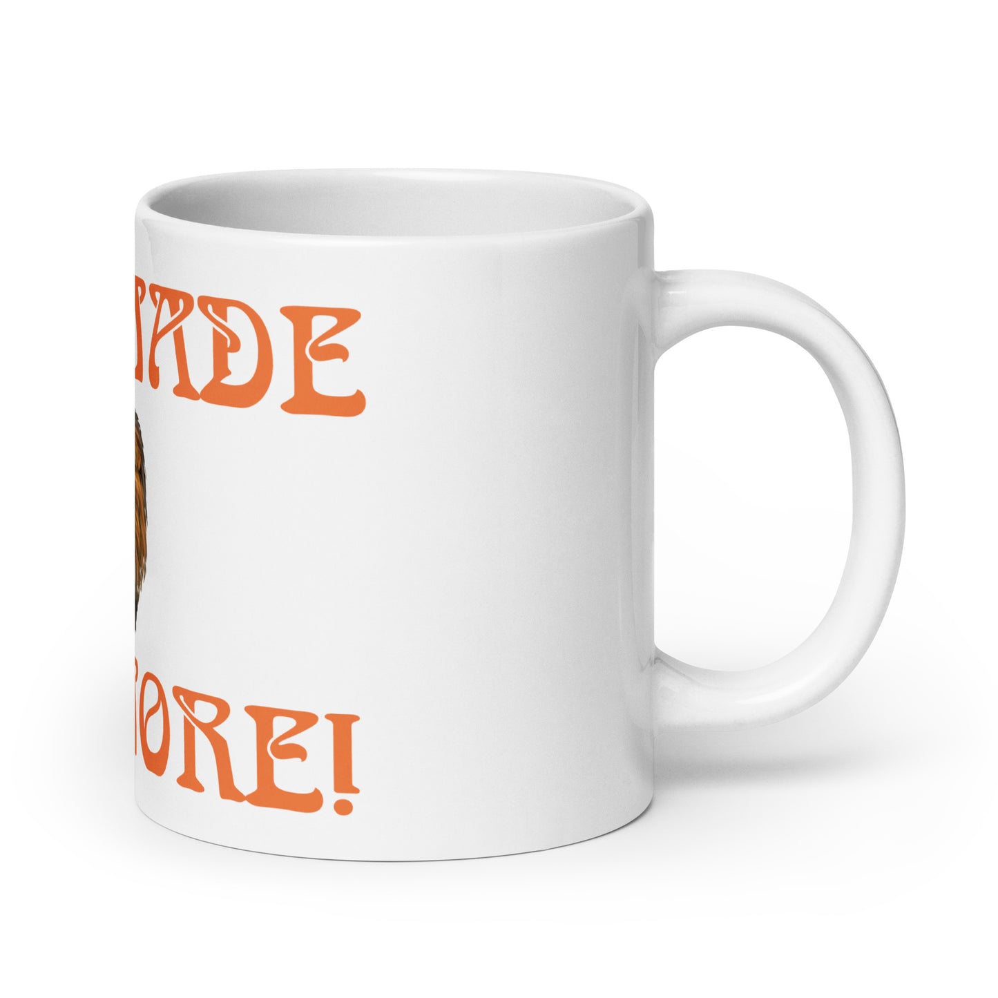 “I’AM MADE FOR MORE!”White Glossy Mug W/Orange Font