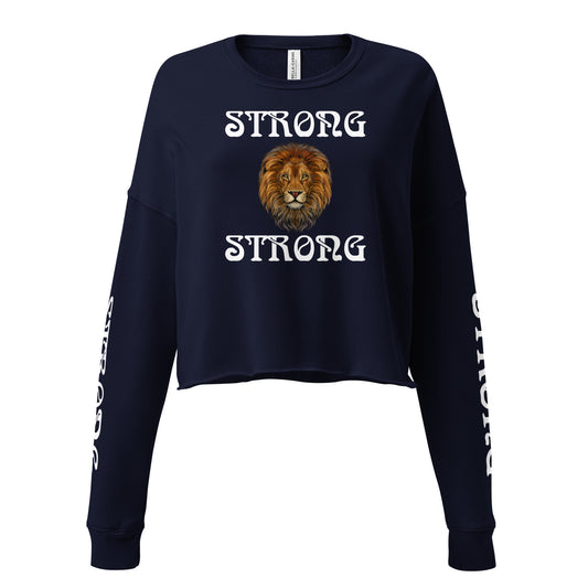 “STRONG”Crop Sweatshirt W/White Font