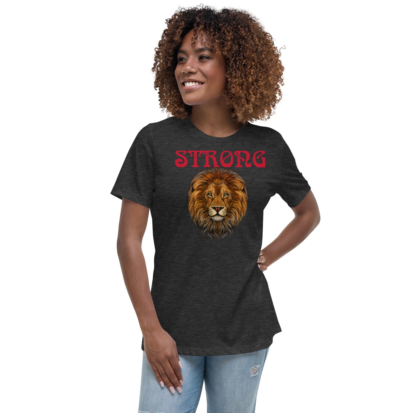 “STRONG”Women's Relaxed T-Shirt W/Red Font